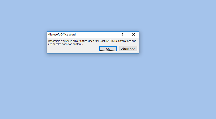 Facturation Impossible D Ouvrir Document Sous Word Kinderpug Forum Prowin
